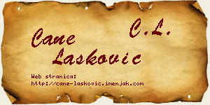 Cane Lasković vizit kartica